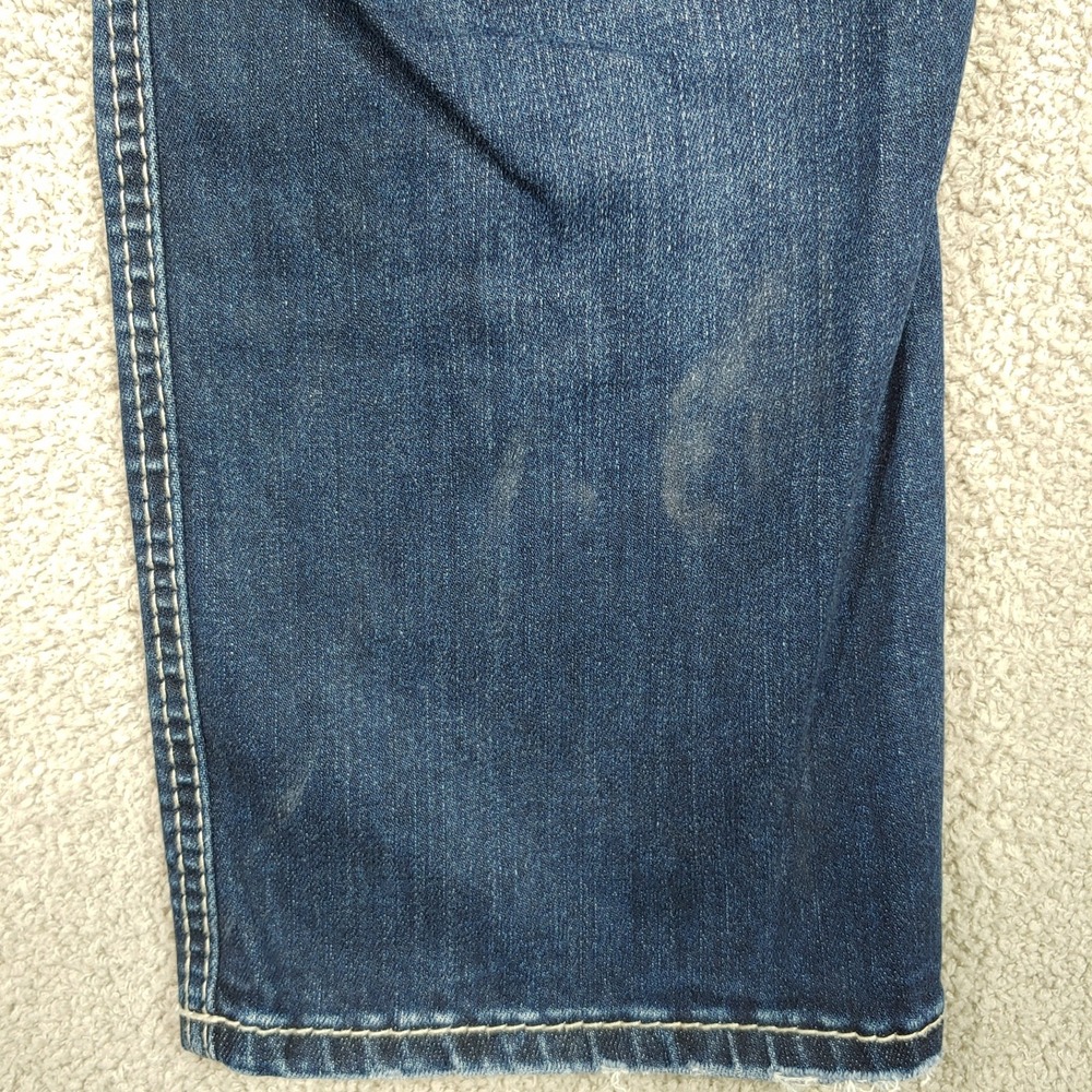 Silver Jeans Co. Suki Capri - Womens 34x25 Blue Distressed Mid Rise - VERY GOOD - Picture 14 of 15